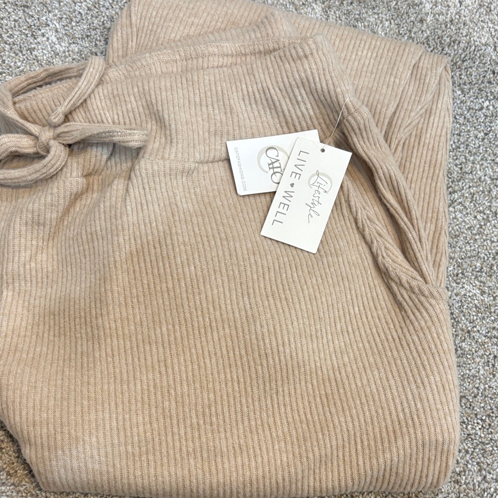 Cato Tan Ribbed Pants